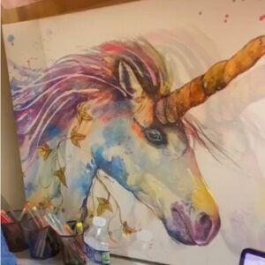 Colorful Unicorn Canvas Art